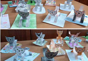 Prace plastyczne wykonane przez uczniów klasy 3a