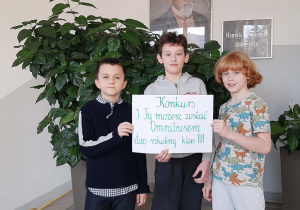 Zwycięzcy szkolnego etapu konkursu I Ty możesz zostać Omnibusem.