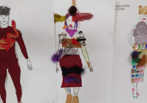 Stroje zaprojektowane przez uczniów kl. 2b