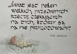 Praca kaligraficzna ucznia naszej szkoły