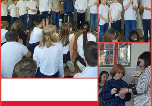 Uczniowie podczas apelu