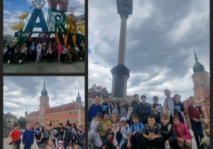 Klasa 2c na wycieczce w Warszawie.