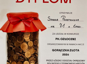 Gorączka Złota w naszej szkole - pomagamy razem!