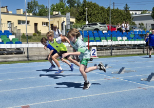Reprezentant szkoły w czasie biegu na 60m