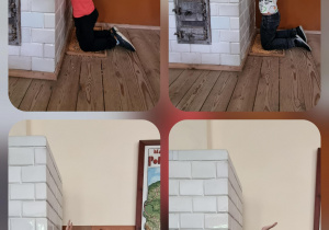 Uczniowie podczas wycieczki w skansenie.