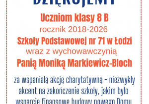 Podziękowania