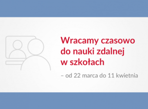 Nauka zdalna od 22 marca do 11 kwietnia