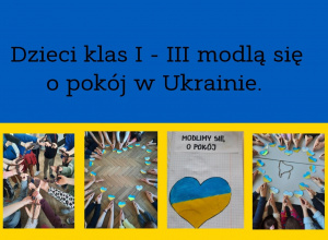 Uczniowie klas I-III we wspólnej modlitwie