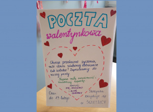 Plakat dotyczący poczty walentynkowej