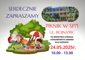 Plakat dotyczący pikniku szkolnego