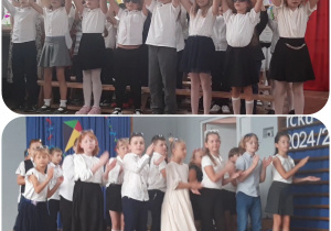 Część artystyczna w wykonaniu klasy 1A i 2B