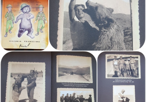 Postać bohatera szkolnej lektury, misia Wojtka.