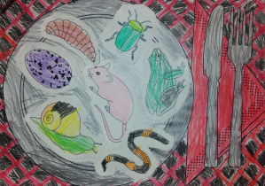 Jadłospis jeża - praca wykonana w parze