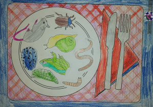 Jadłospis jeża - praca wykonana w parze