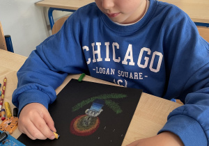 Uczniowie podczas zajęć