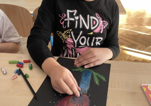 Uczniowie podczas zajęć