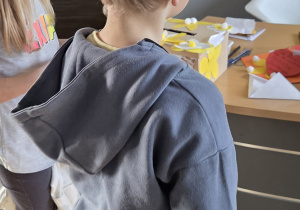 Uczniowie podczas zajęć