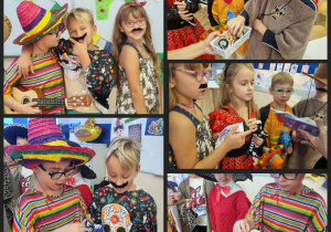 Zabawy, słodkie upominki w 2c podczas Dnia Meksyku.