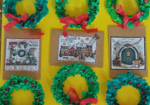 Prace plastyczne wykonane przez uczniów klasy 2b