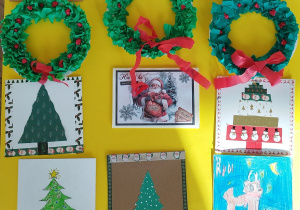 Prace plastyczne wykonane przez uczniów klasy 2b