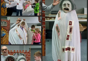 Uczeń klasy 2c jako aktor starożytny